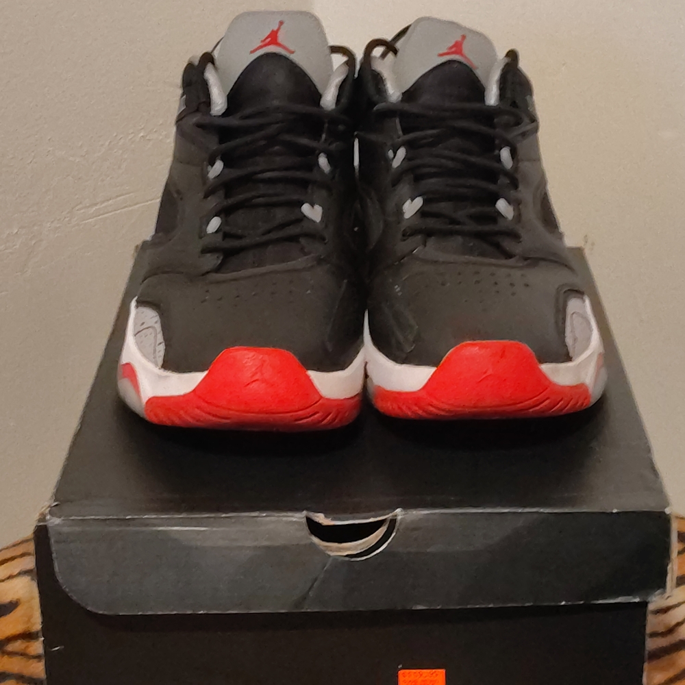 Jordan Athletic Shoes Black and Red